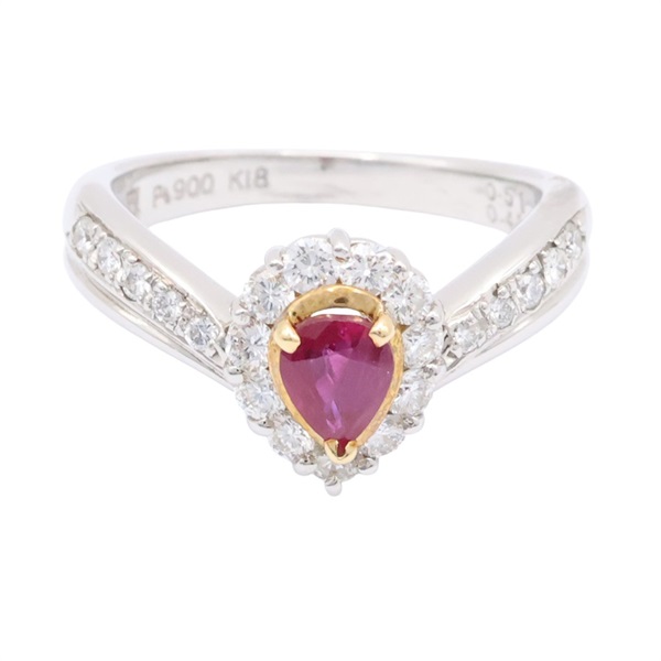 18K黃金/PT900鉑金 紅寶石 戒指【JEWELRY 無品牌珠寶】 Ruby 6.6g