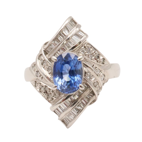 PT900鉑金 藍寶石 戒指【JEWELRY 無品牌珠寶】 Sapphire 9.7g