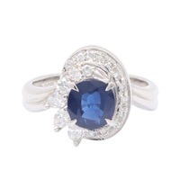 PT900鉑金 藍寶石 戒指【JEWELRY 無品牌珠寶】 Sapphire 7.3g