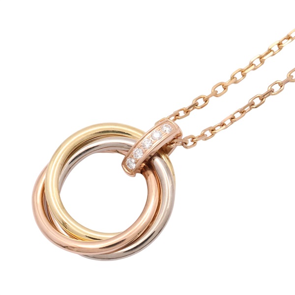 18K 三色三金 鑽石 Trinity 項鍊【Cartier 卡地亞】 B7224814