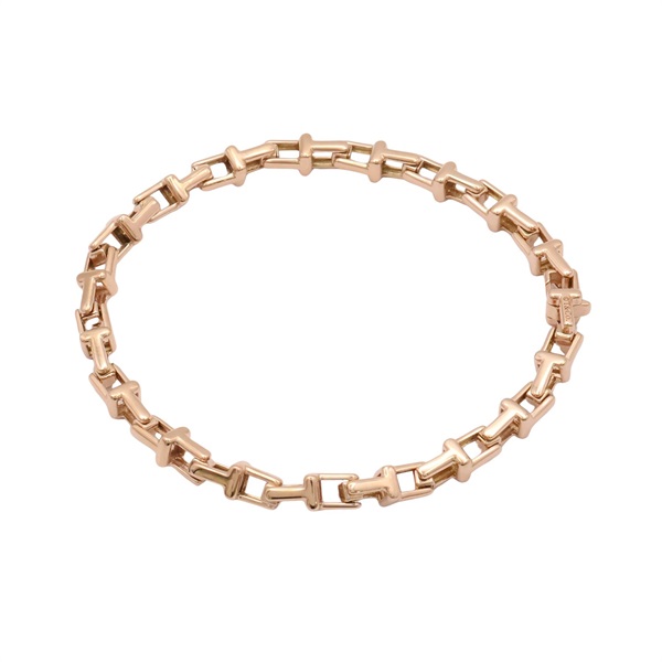18K玫瑰金 T Narrow Chain 手鍊【Tiffany & Co 蒂芬妮】