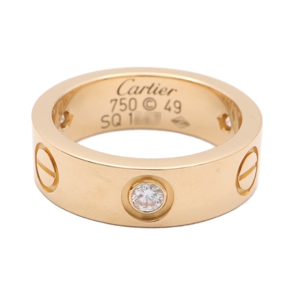 18K黃金 鑽石 Love 3PD 戒指【Cartier 卡地亞】