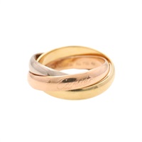 Trinity 三環戒指 18K 三色三金 50【Cartier 卡地亞】