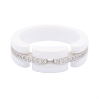 Ultra 戒指 白色 陶瓷 18K白金 鑽石 54【CHANEL 香奈兒】