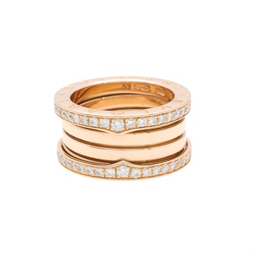 BVLGARI 寶格麗 B.zero1 戒指 #53 18K玫瑰金 鑽石 348027 AN856293