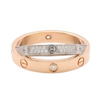 Cartier 卡地亞 Be Love 戒指 18K玫瑰金/白金 鑽石 B4094600