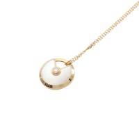 Cartier 卡地亞 Amulette de Cartier 項鍊 18K黃金 母貝 鑽石 B7224559