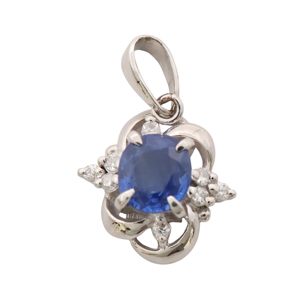 JEWELRY 無品牌珠寶 藍寶石 鑽石 墜飾 PT900鉑金 Sapphire 1.6g
