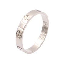 Cartier 卡地亞 Mini Love 戒指 #60 18K白金 B4085100