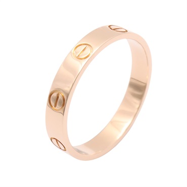Cartier 卡地亞 Mini Love 戒指 #57 18K玫瑰金 B4085200