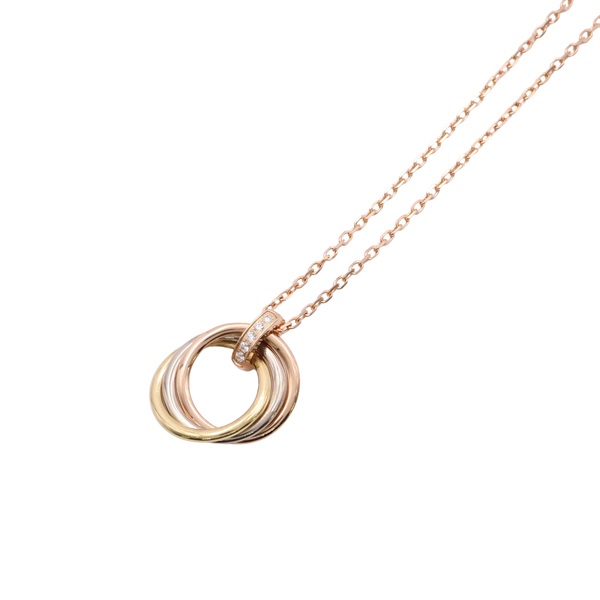 Cartier 卡地亞 Trinity 項鍊 18K 三色三金 鑽石 B7224814