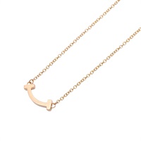 Tiffany & Co 蒂芬妮 T Smile Mini 項鍊 18K玫瑰金