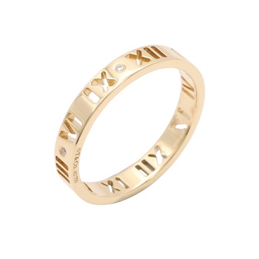 Tiffany & Co 蒂芬妮 Atlas pierced 戒指 18K 黃金 鑽石
