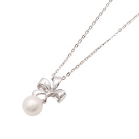 MIKIMOTO 御木本 項錬 18K白金 珍珠