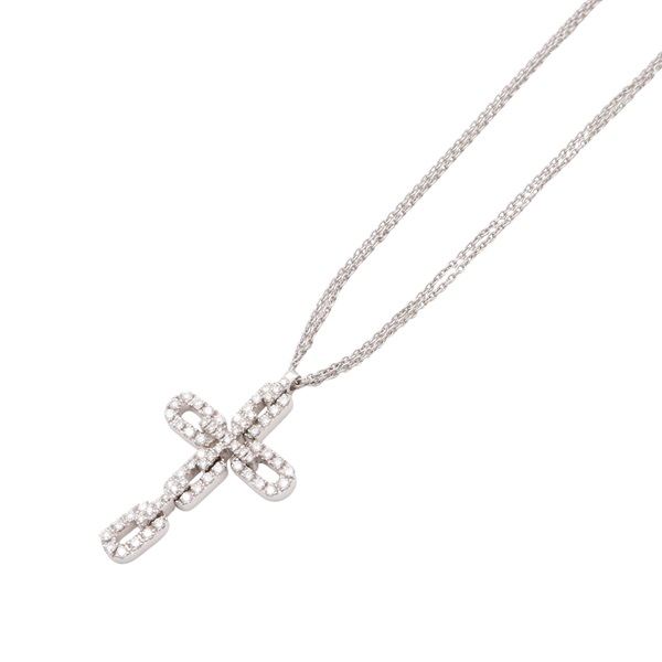 DAMIANI 戴美安妮 Insieme Cross 項鍊 18K白金 鑽石