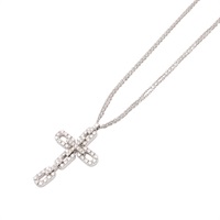 DAMIANI 戴美安妮 Insieme Cross 項鍊 18K白金 鑽石