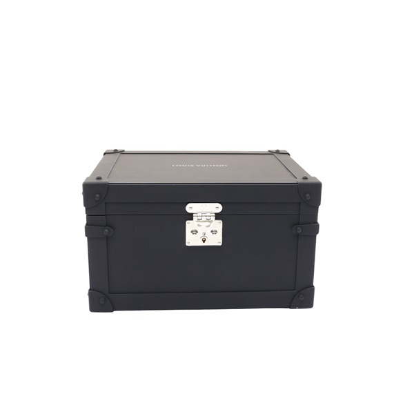 LOUIS VUITTON LV 路易威登 COFFRET TRESOR MAT 珠寶盒 霧面黑 金屬 藍色絨布 VIP限定