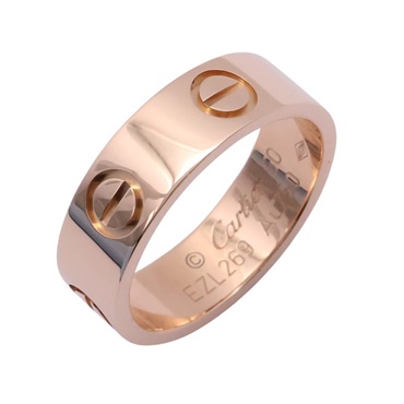 Cartier 卡地亞 Love 戒指 #50 18K玫瑰金 B4084800