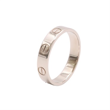 Cartier 卡地亞 Mini Love 戒指 #49 K18白金 B4085100