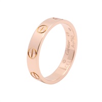 Cartier 卡地亞 Mini Love 戒指 #49 18k玫瑰金 B4085200