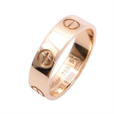 Cartier 卡地亞 Love 戒指 57 18K玫瑰金 B4084800