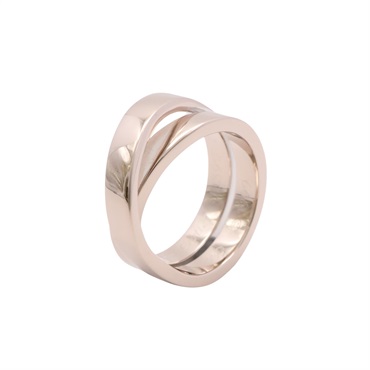Cartier 卡地亞 Esprit de Paris 雙環戒指 #55 18K白金