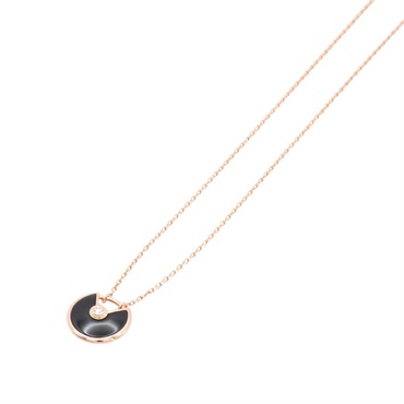 Cartier 卡地亞 Amulette de Cartier 項鍊 18K玫瑰金 縞瑪瑙 鑽石