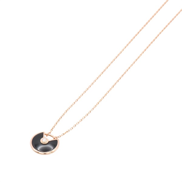 Cartier 卡地亞 Amulette de Cartier 項鍊 18K玫瑰金 縞瑪瑙 鑽石