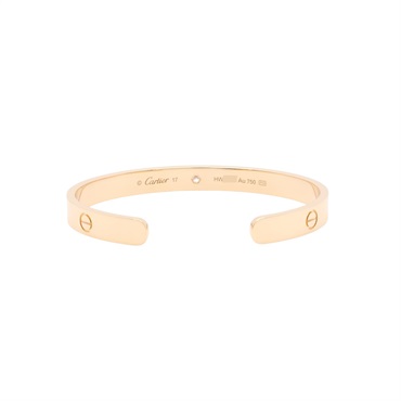 Cartier 卡地亞 Love 手環 #17 18K黃金 1PD鑽石