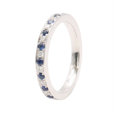 JEWELRY 無品牌珠寶 戒指 18K白金 藍寶石 Sapphire 2.86g