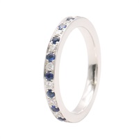 JEWELRY 無品牌珠寶 戒指 18K白金 藍寶石 Sapphire 2.86g