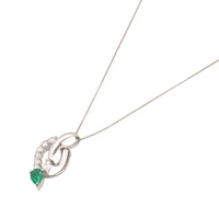 JEWELRY 無品牌珠寶 祖母綠 項鍊 PT900/PT850鉑金 Emelard 4.2g