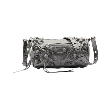 BALENCIAGA 巴黎世家 LE CAGOLE 肩背包 灰色 牛皮 771716