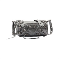 BALENCIAGA 巴黎世家 LE CAGOLE 肩背包 灰色 牛皮 771716
