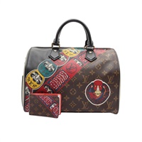 LOUIS VUITTON LV 路易威登 Kabuki Speedy 30 手提包 棕色 原花帆布 綠色 EPI 水波紋牛皮 M43505