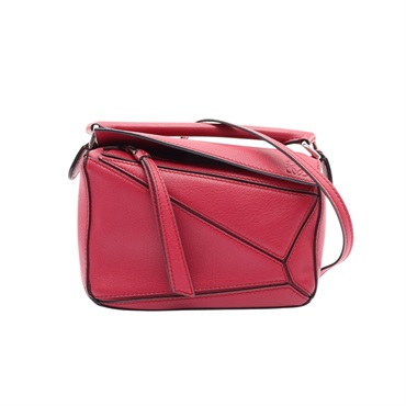 LOEWE 羅威 Mini Puzzle 兩用包 桃粉色 牛皮 A510U98X01