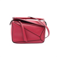 LOEWE 羅威 Mini Puzzle 兩用包 桃粉色 牛皮 A510U98X01