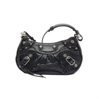 BALENCIAGA 巴黎世家 Le Cagole Mini 可頌包 肩背包 黑色 山羊皮 695814