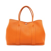 HERMES 愛馬仕 Garden Party 36 花園包 手提包 經典橘 Negonda牛皮 T刻 銀扣 H051559CK