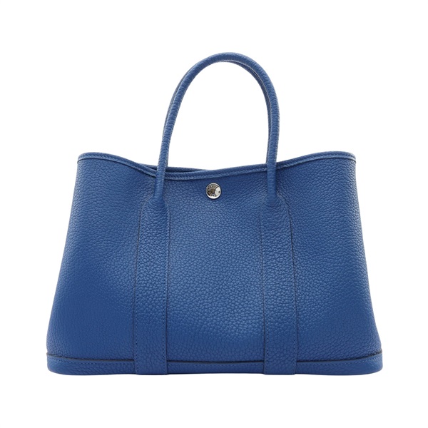 HERMES 愛馬仕 Garden Party 30 花園包 手提包 法國藍色 negonda牛皮 Z刻 H051568CK