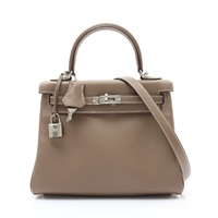 HERMES 愛馬仕 Kelly 25 兩用包 大象灰 Swift牛皮 U刻