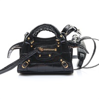 BALENCIAGA 巴黎世家 Neo Classic Super Nano Motorcycle 兩用包 黑色 牛皮 669537
