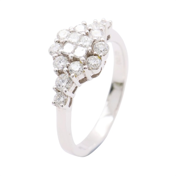 JEWELRY 無品牌珠寶 戒指 #53 鑽石 14K白金 Diamond 3.17g