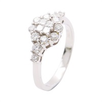 JEWELRY 無品牌珠寶 戒指 #53 鑽石 14K白金 Diamond 3.17g