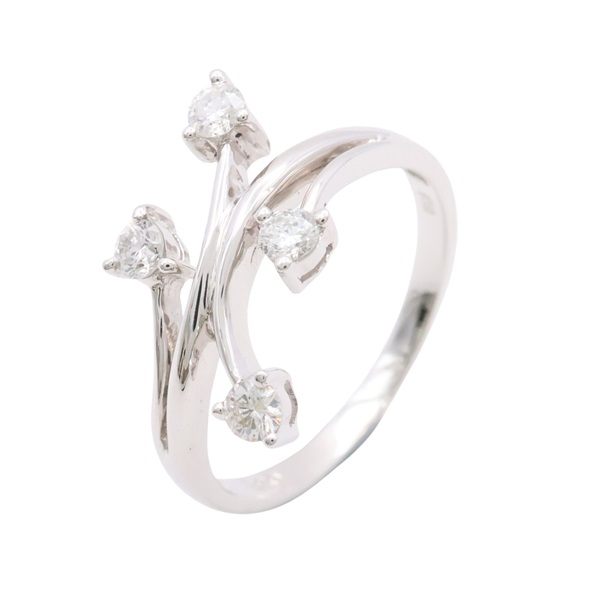 JEWELRY 無品牌珠寶 藤蔓 戒指 #51 鑽石 18K白金 Diamond 2.78g