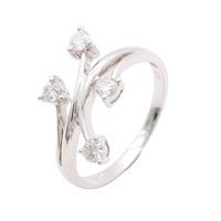JEWELRY 無品牌珠寶 藤蔓 戒指 #51 鑽石 18K白金 Diamond 2.78g