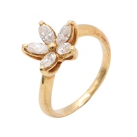 JEWELRY 無品牌珠寶 Floral 戒指 #49 鑽石 18K黃金 Diamond 3.11g