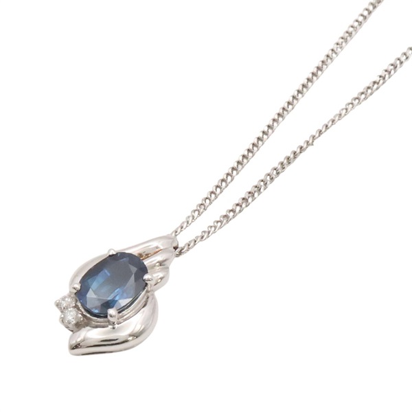 JEWELRY 無品牌珠寶 項鍊 藍寶石 鑽石 PT850鉑金 Sapphire 5.5g