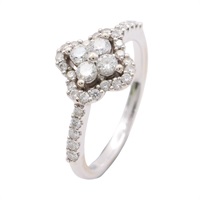 JEWELRY 無品牌珠寶 戒指 #52 鑽石 18K 白金 Diamond  3.47g
