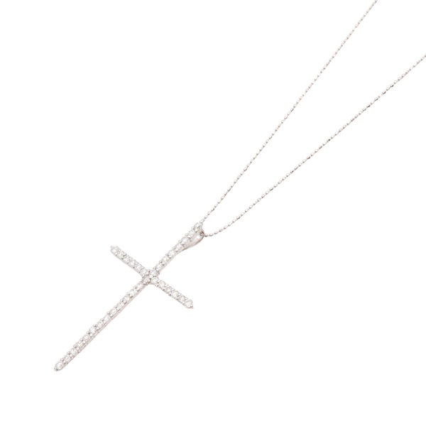 JEWELRY 無品牌珠寶 十字架 項鍊 鑽石 18K白金 Diamond  3.3g